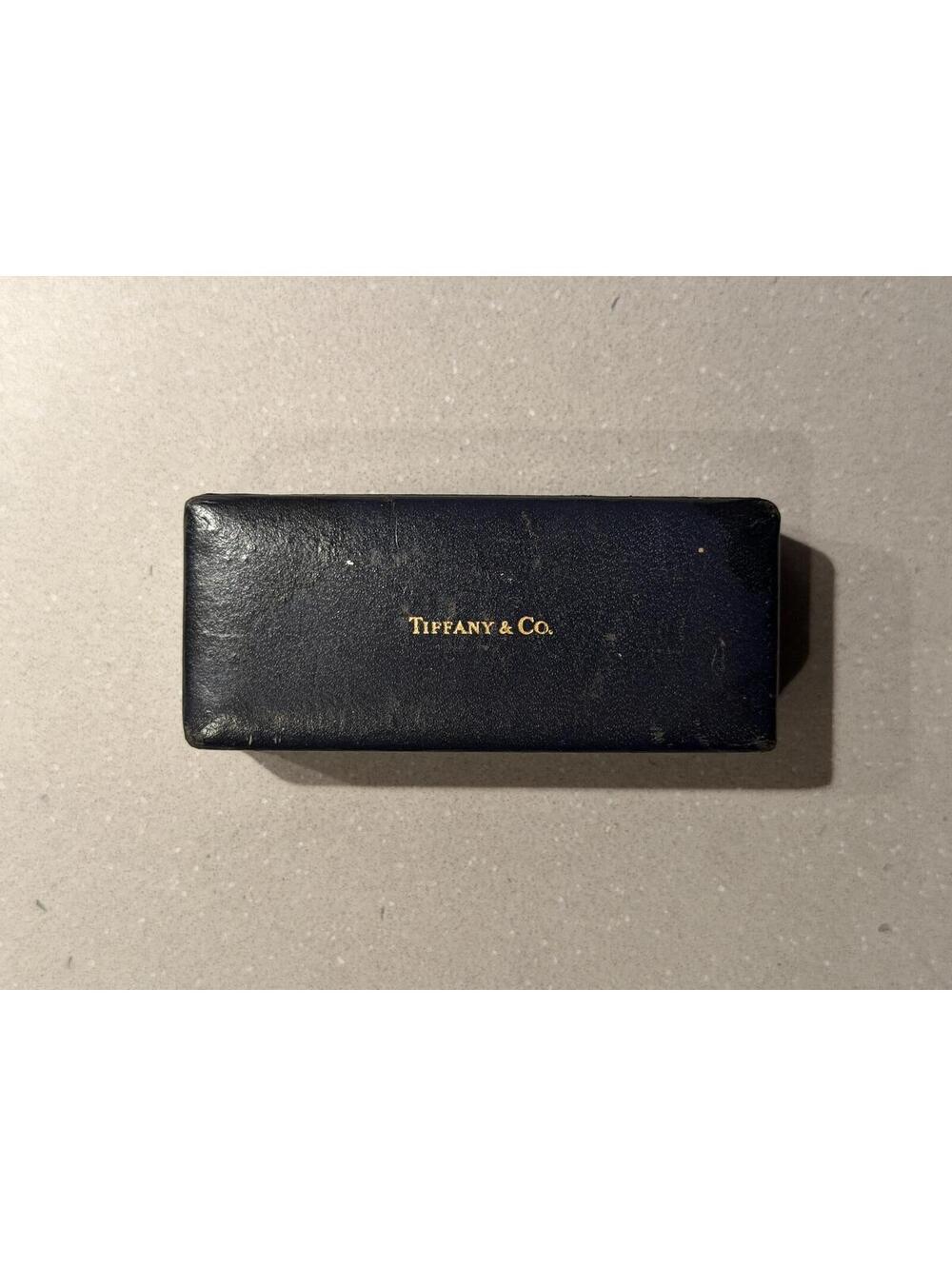 Vintage Tiffany & Co Cufflinks Jewelry Presentation Box Only Navy Purple